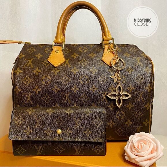 Louis Vuitton Speedy 30 with matching Wallet - Picture 3 of 16